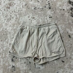 White Fox Tan Waffle Knit Shorts Size Medium